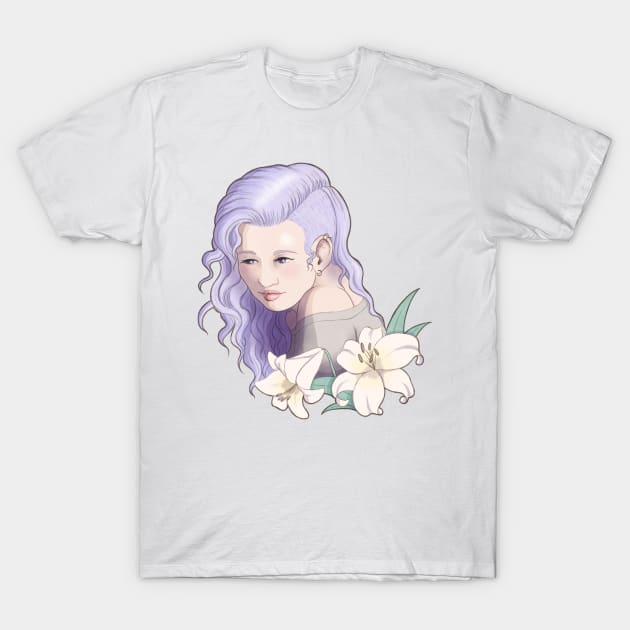 Punk girl / Girl with purple hair T-Shirt by Griffindiary